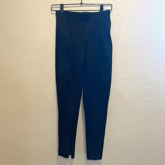 Zara Basic Black Faux Suede Leggings Size XS - Picture 1 of 5